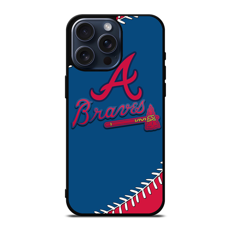 ATLANTA BRAVES ICON BALL BASEBALL iPhone 15 Pro Max Case