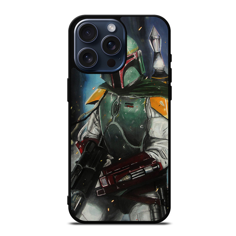 BOBA FETT STAR WARS ART iPhone 15 Pro Max Case