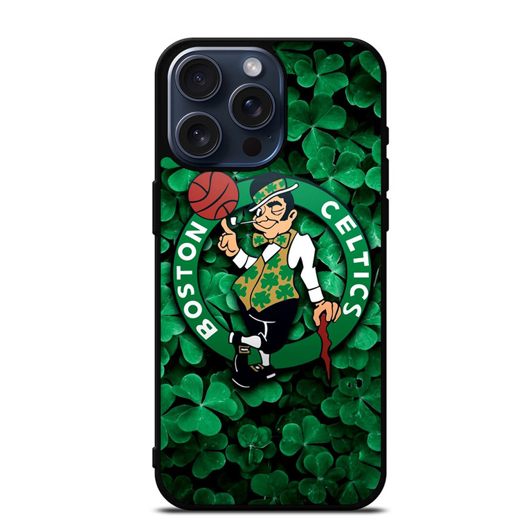 BOSTON CELTICS GREEN LOGO BASKETBALL TEAM iPhone 15 Pro Max Case