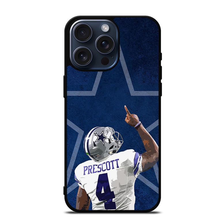 DAK PRESCOTT COWBOYS DALLAS COWBOYS FOOTBALL FOUR iPhone 15 Pro Max Case