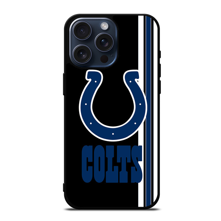 INDIANAPOLIS COLTS STRIPS LOGO NFL FOOTBALL iPhone 15 Pro Max Case