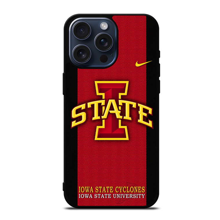 IOWA STATE CYCLONES INITIAL UNIVERSITY TEAM LOGO iPhone 15 Pro Max Case