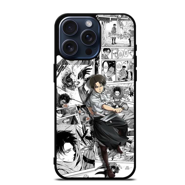 LEVI ACKERMAN ATTACK ON TITAN MANGA CARTOON iPhone 15 Pro Max Case