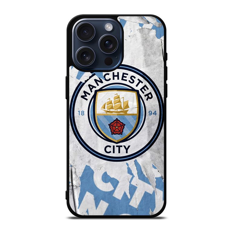 MANCHESTER CITY FOOTBALL ART LOGO iPhone 15 Pro Max Case