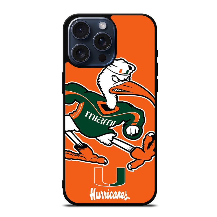 MIAMI HURRICANES FOOTBALL MASCOT iPhone 15 Pro Max Case