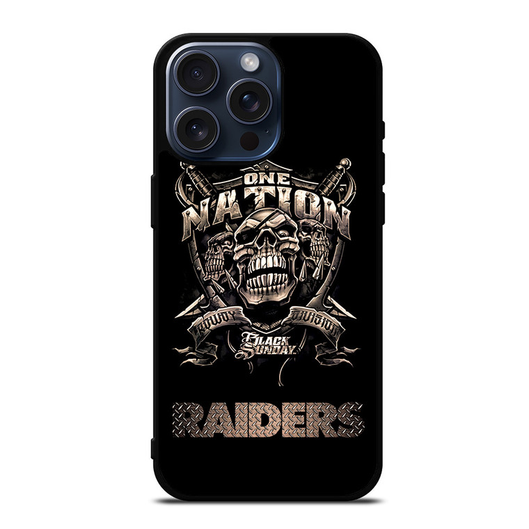 OAKLAND RAIDERS FOOTBALL ONE NATION iPhone 15 Pro Max Case