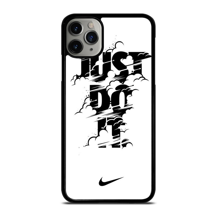 NIKE LOGO JUST DO IT GLITCH BLACK iPhone 11 Pro Max Case