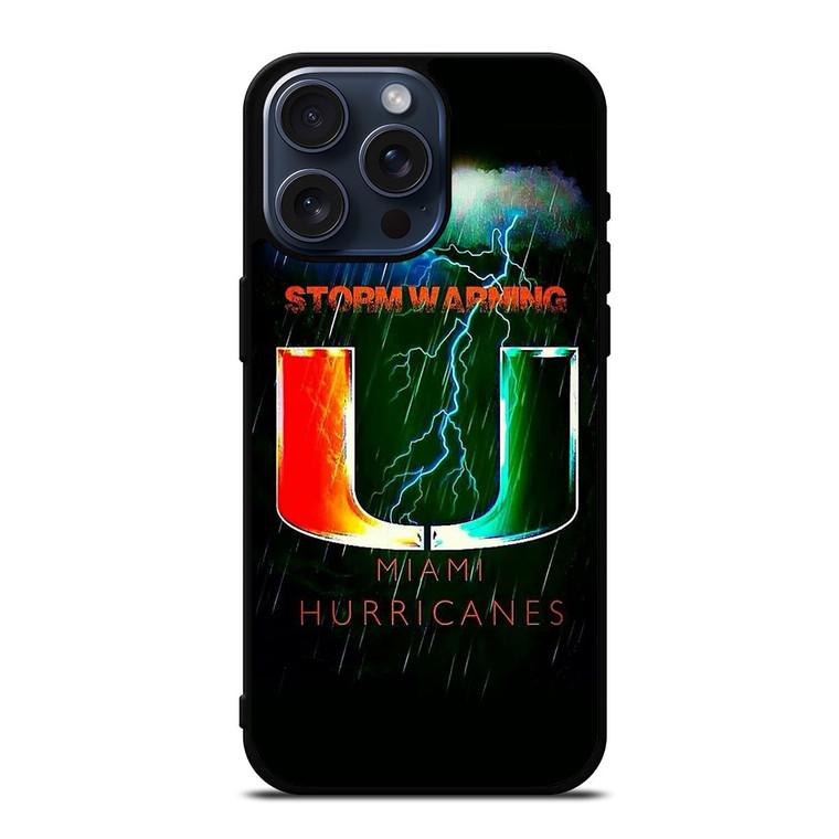 UM MIAMI HURRICANES NFL THUNDER iPhone 15 Pro Max Case
