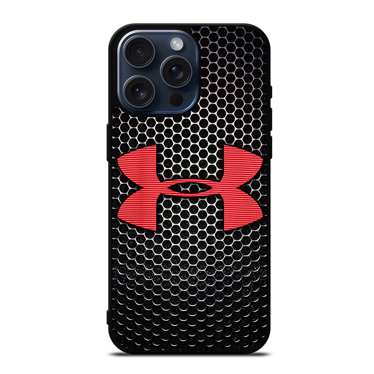 UNDER ARMOUR BLACK SYMBOL RED iPhone 15 Pro Max Case