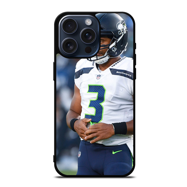 WILSON SEATTLE SEAHAWKS WHITE JERSEY iPhone 15 Pro Max Case