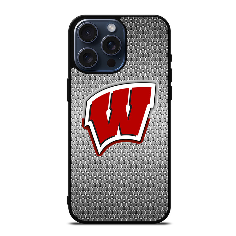 WISCONSIN BADGER EMBLEM iPhone 15 Pro Max Case