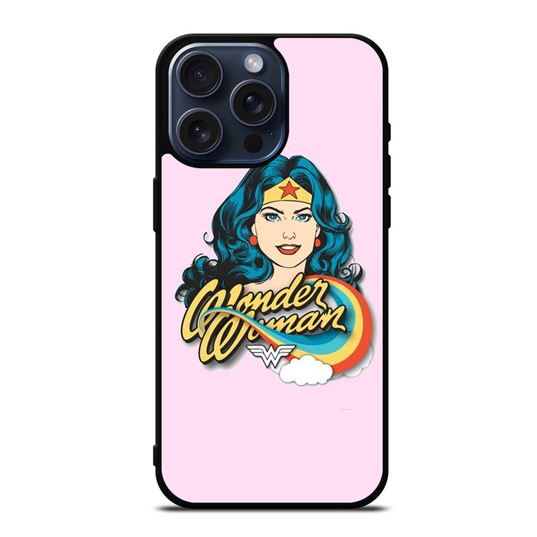 WONDER WOMAN CARTOON PINK iPhone 15 Pro Max Case