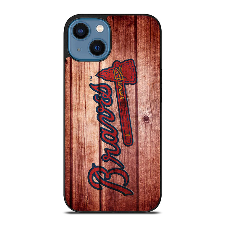 ATLANTA BRAVES BASEBALL WOOD iPhone 14 Case