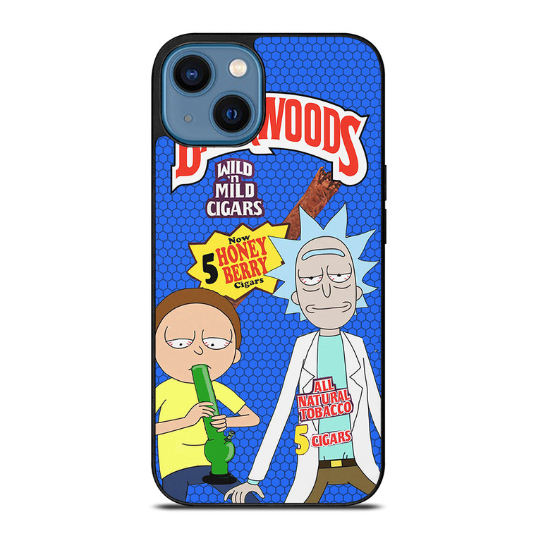 BACKWOODS RICK AND MORTY BLUE iPhone 14 Case