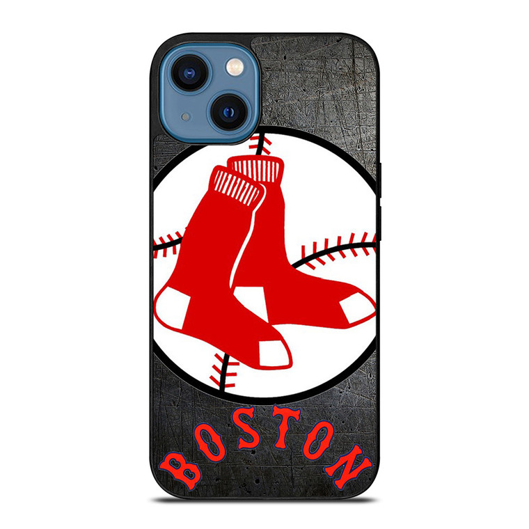 BOSTON RED SOX BASEBALL METAL LOGO iPhone 14 Case