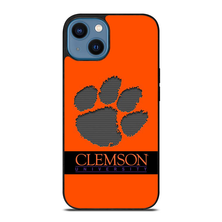 CLEMSON TIGERS UNIVERSITY PAW LOGO iPhone 14 Case