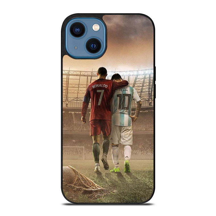 CRISTIANO RONALDO AND LIONEL MESSI iPhone 14 Case
