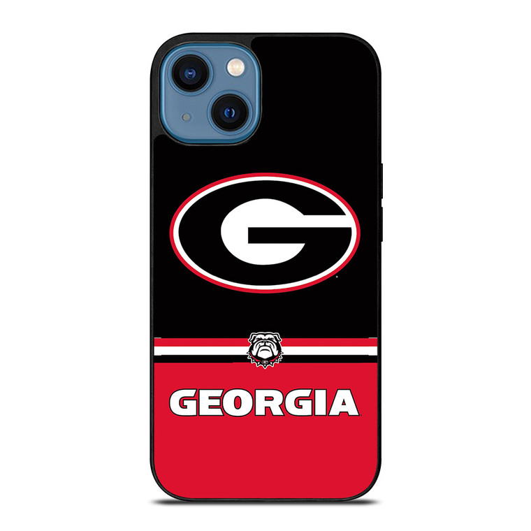GEORGIA BULDOGS STRIPS iPhone 14 Case