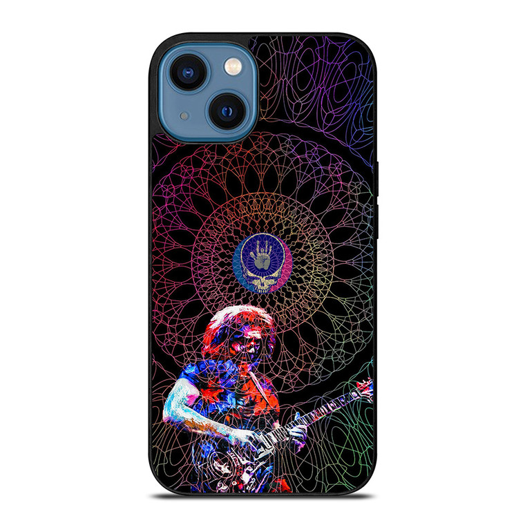 GRATEFUL DEAD JERRY GARCIA GUITAR ART GLASS iPhone 14 Case