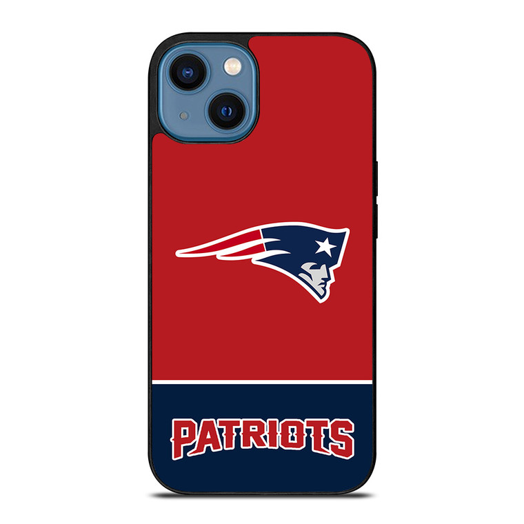 NEW ENGLAND PATRIOTS STRIPS FOOTBALL LOGO iPhone 14 Case