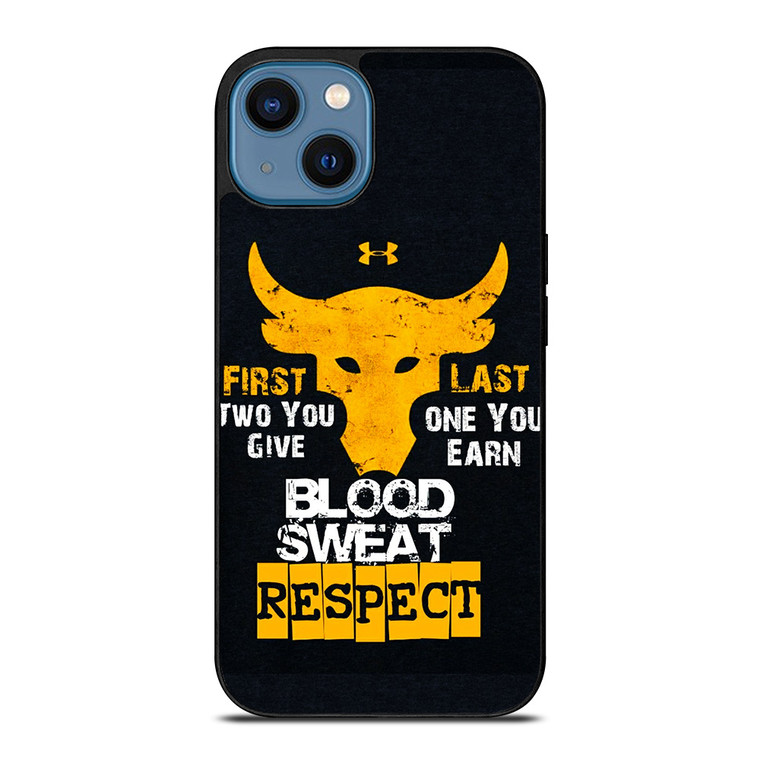 UNDER ARMOUR PROJECT ROCK BLOOD SWEAT iPhone 14 Case