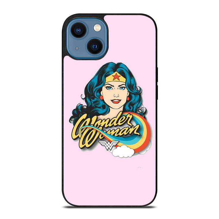 WONDER WOMAN CARTOON PINK iPhone 14 Case