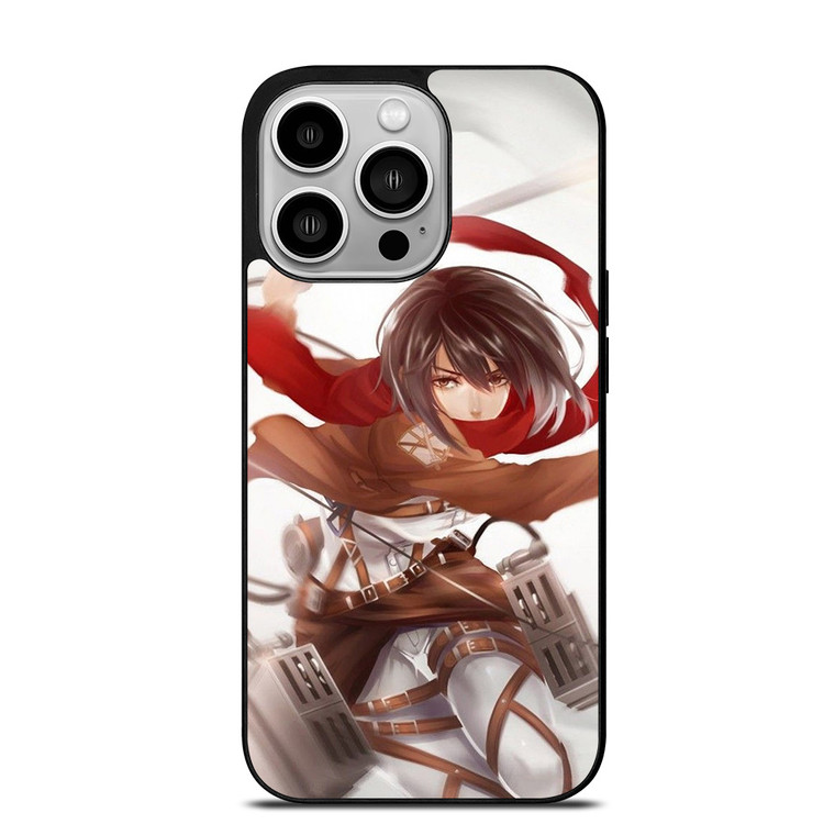 ATTACK ON TITAN MIKASA ACKERMAN ANIME MANGA iPhone 14 Pro Case