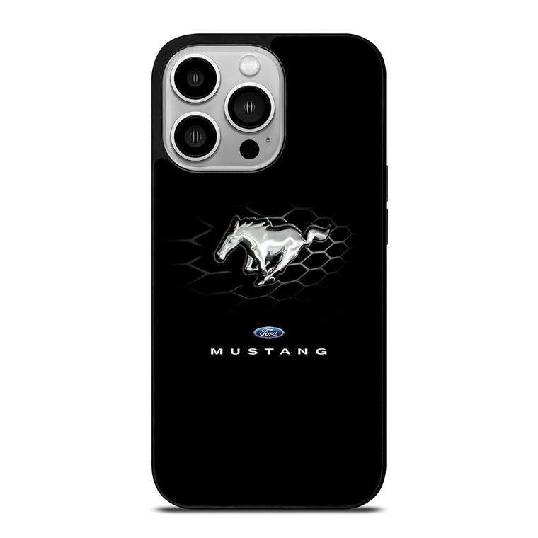 FORD MUSTANG LOGO BLACK iPhone 14 Pro Case