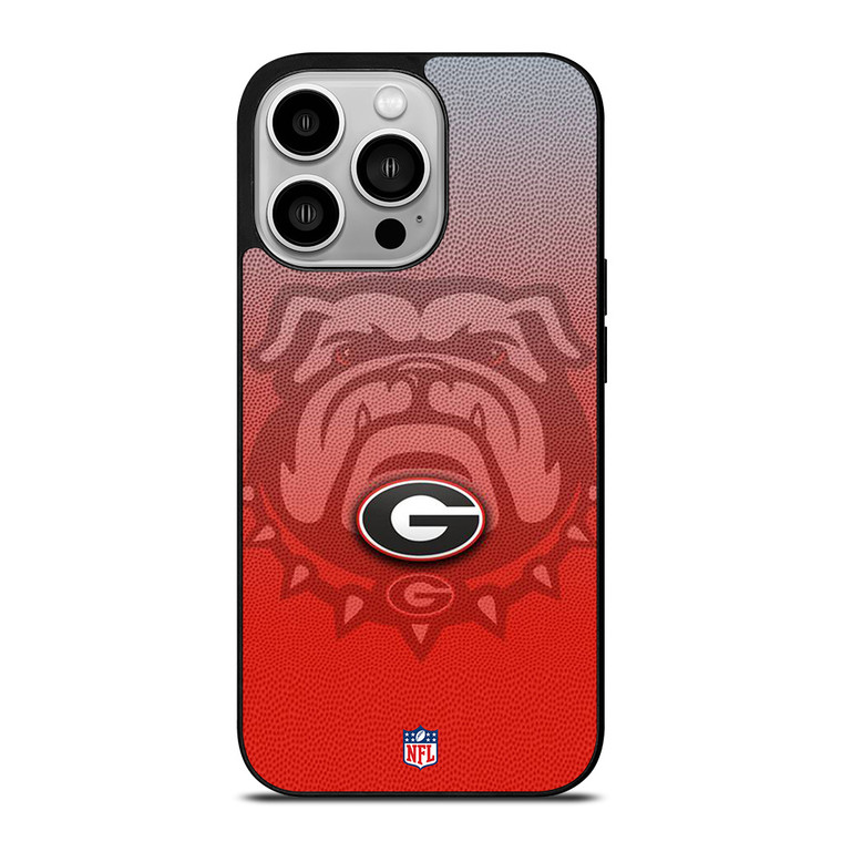 GEORGIA BULLDOGS FOOTBALL RED iPhone 14 Pro Case