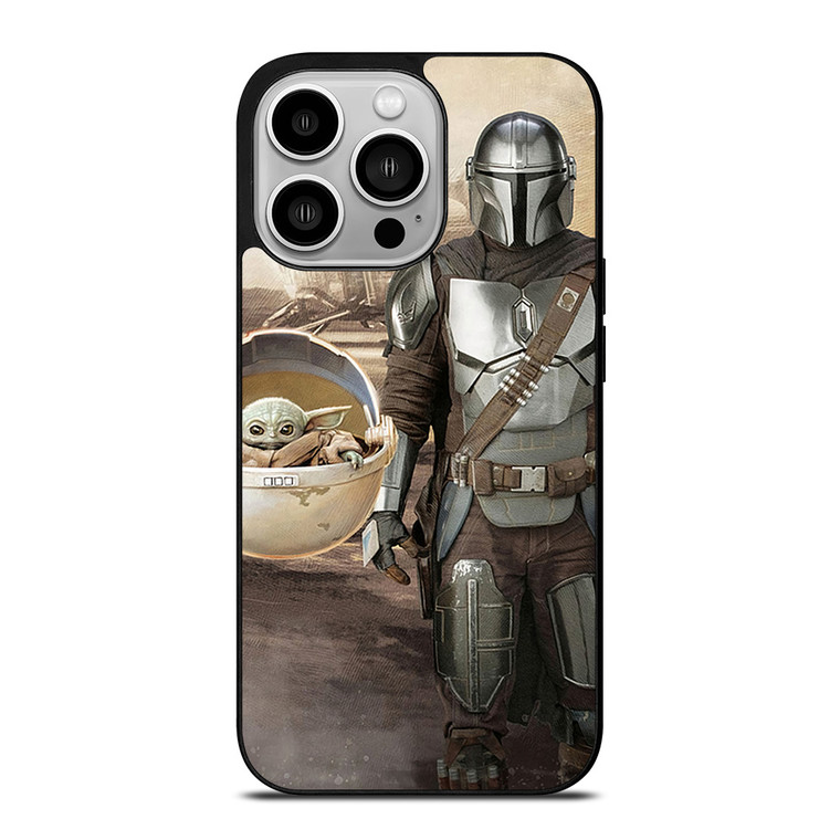 MANDALORIAN AND BABY YODA STAR WARS iPhone 14 Pro Case MANDALORIAN AND BABY YODA STAR WARS iPhone 14 Pro Case