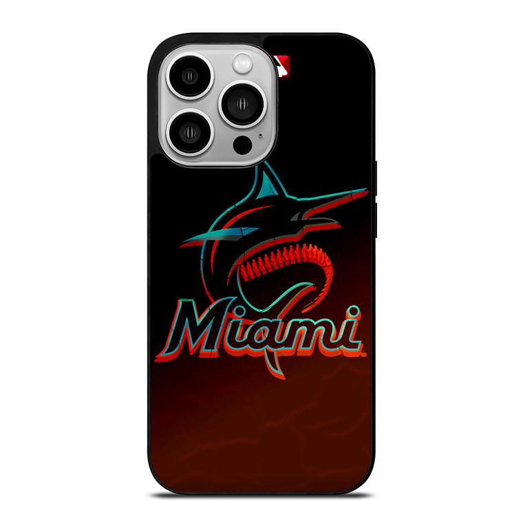 MIAMI MARLINS MLB BASEBALL TEAM LOGO iPhone 14 Pro Case