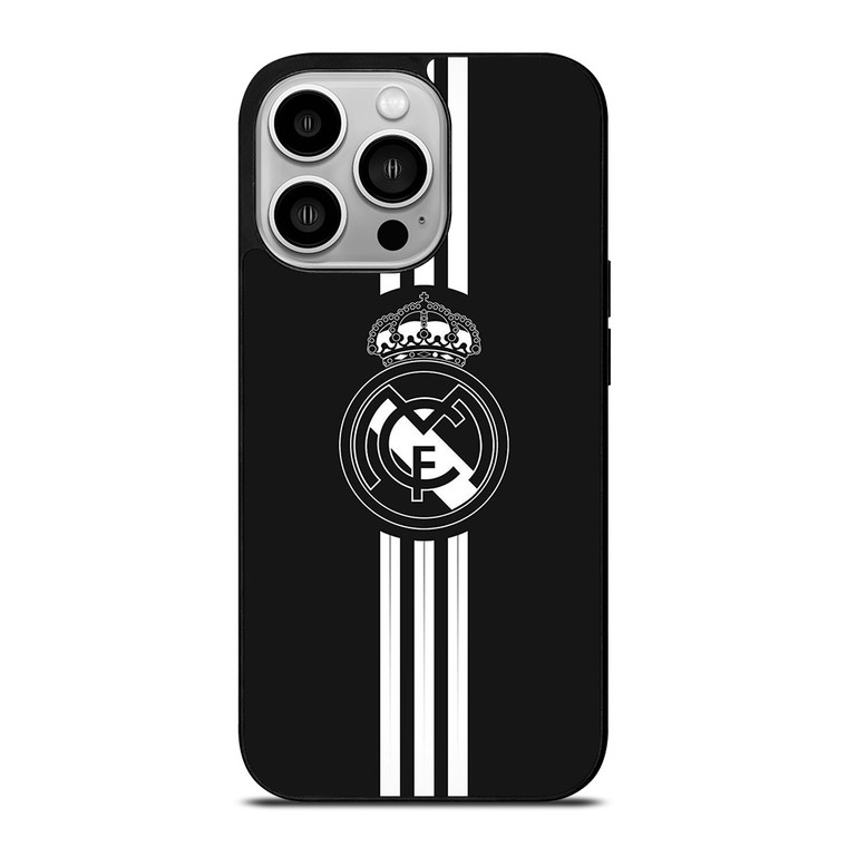 REAL MADRID FC LOGO BLACK WHITE iPhone 14 Pro Case
