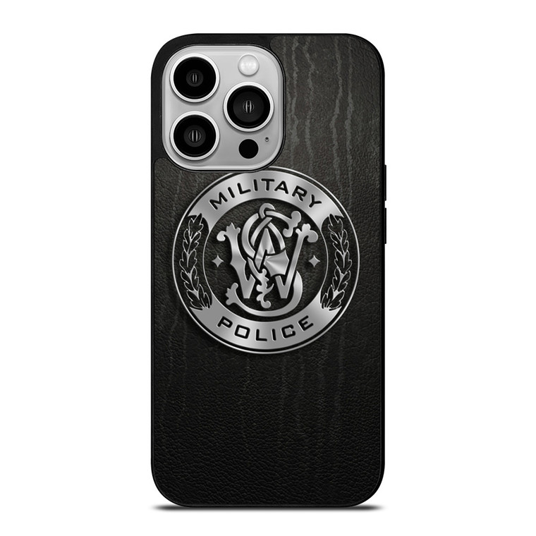 SMITH AND WESSON MILITARY POLICE METAL LOGO iPhone 14 Pro Case