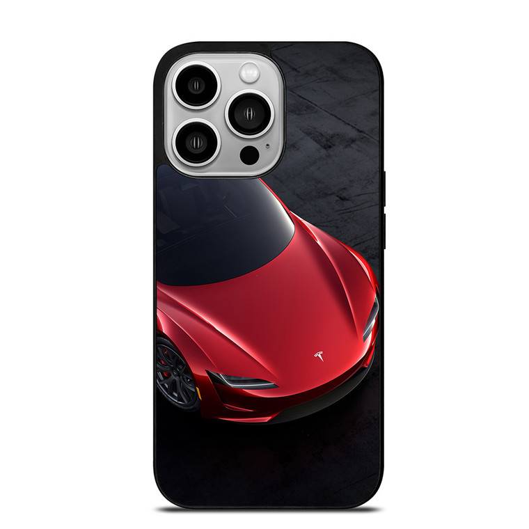 TESLA RED ELECTRIC CAR iPhone 14 Pro Case