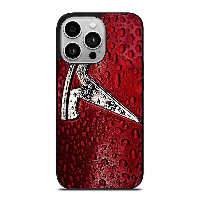 TESLA RED WATER EMBLEM iPhone 14 Pro Case