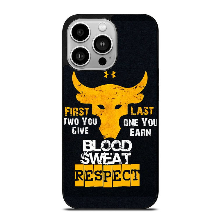 UNDER ARMOUR PROJECT ROCK BLOOD SWEAT iPhone 14 Pro Case