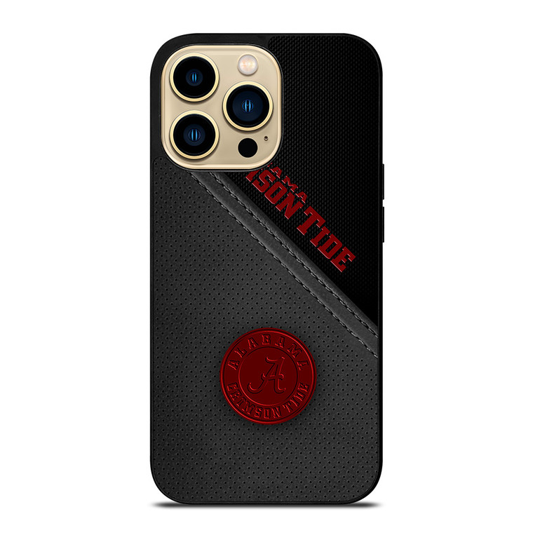 ALABAMA CRIMSON TIDE LEATHER iPhone 14 Pro Max Case