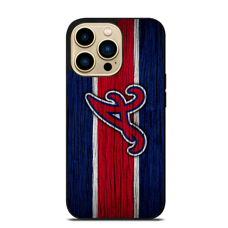 ATLANTA BRAVES MLB LOGO STRIPS iPhone 14 Pro Max Case