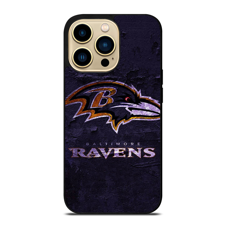 BALTIMORE RAVENS LOGO SKETCH iPhone 14 Pro Max Case