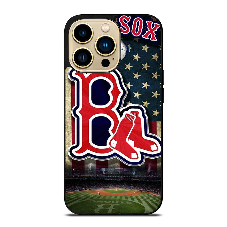 BOSTON RED SOX BASEBALL USA FLAH iPhone 14 Pro Max Case