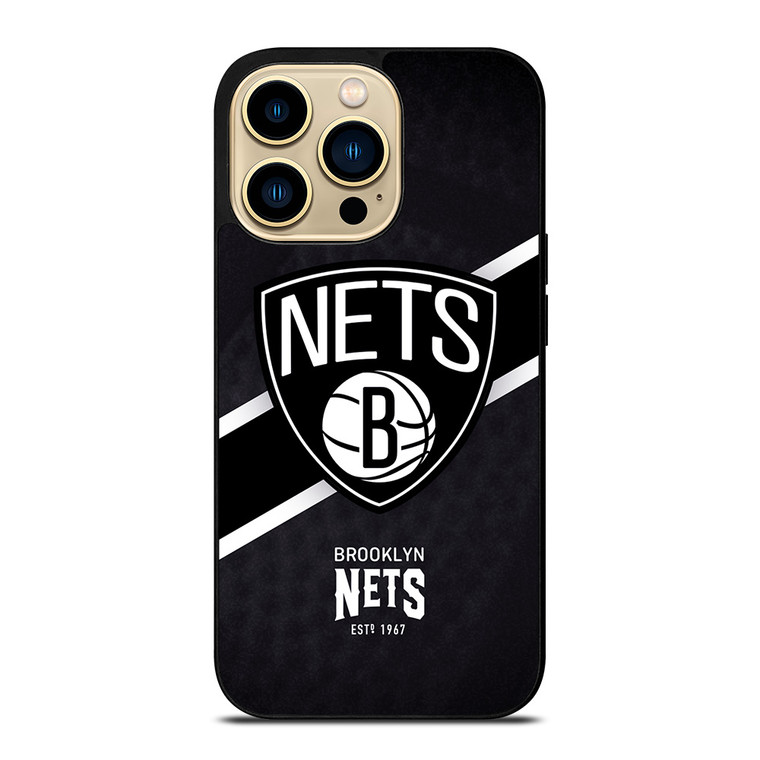 BROOKLYN NETS BASKETBAL TEAM LOGO EST 1967 iPhone 14 Pro Max Case