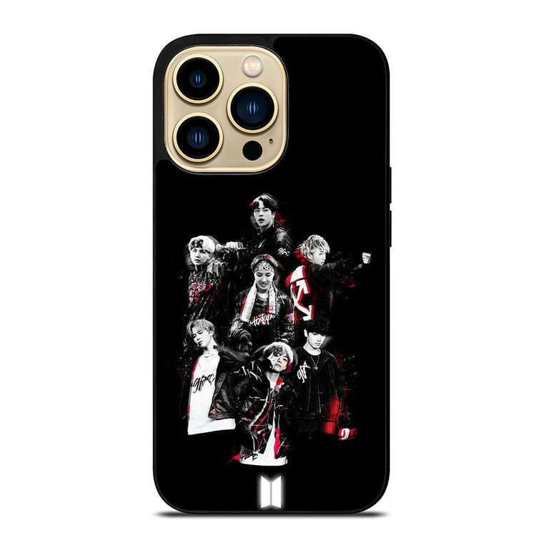 BTS BANGTAN BOYS BLACK iPhone 14 Pro Max Case