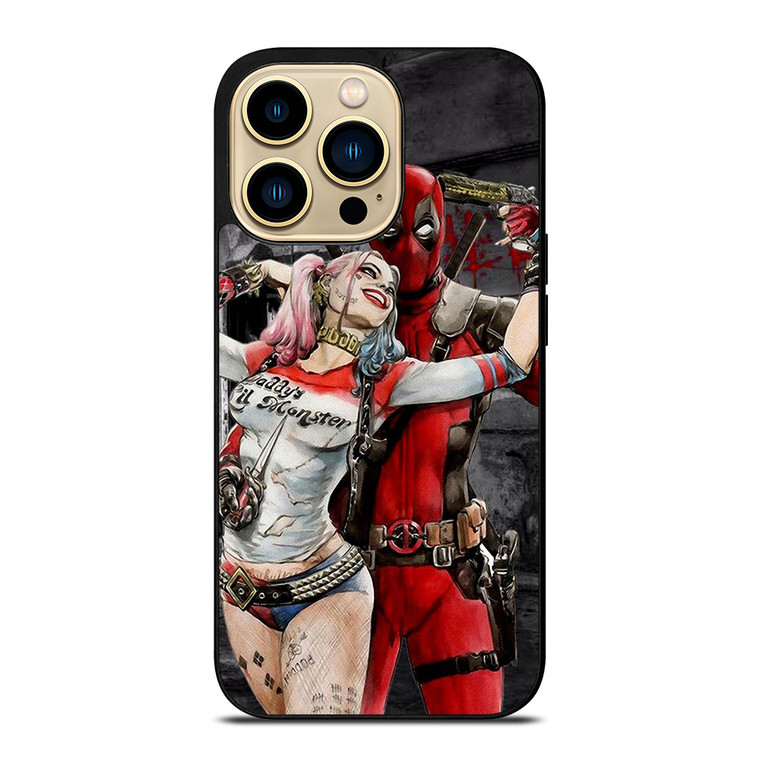 DEADPOOL HARLEY QUINN ART LOVE iPhone 14 Pro Max Case