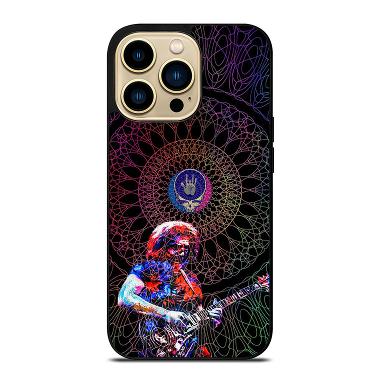 GRATEFUL DEAD JERRY GARCIA GUITAR ART GLASS iPhone 14 Pro Max Case