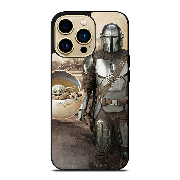 MANDALORIAN AND BABY YODA STAR WARS iPhone 14 Pro Max Case MANDALORIAN AND BABY YODA STAR WARS iPhone 14 Pro Max Case