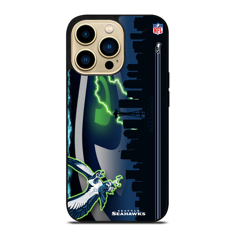 SEATTLE SEAHAWKS LOGO NFL TEAM MASCOT iPhone 14 Pro Max Case