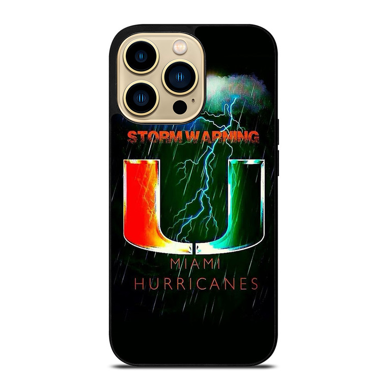 UM MIAMI HURRICANES NFL THUNDER iPhone 14 Pro Max Case