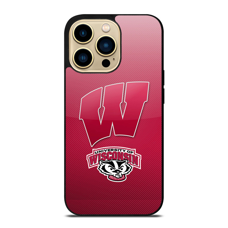 WISCONSIN BADGER LOGO UNIVERSITY FOOTBALL TEAM iPhone 14 Pro Max Case