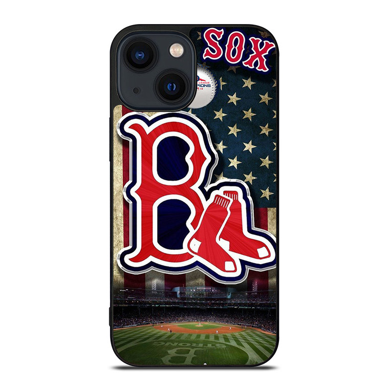 BOSTON RED SOX BASEBALL USA FLAH iPhone 14 Plus Case