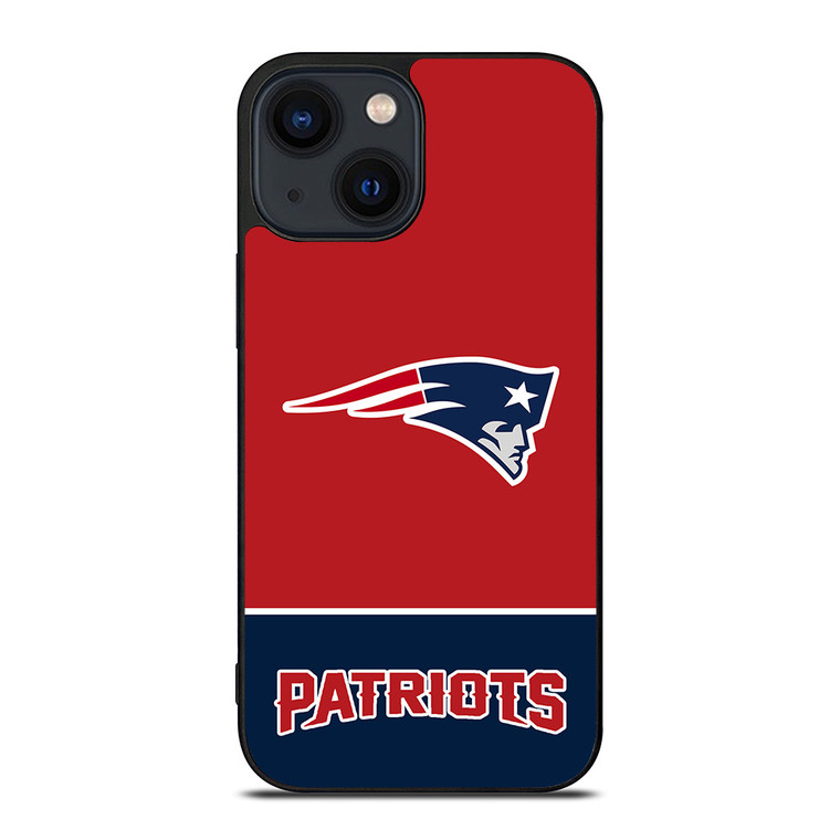 NEW ENGLAND PATRIOTS STRIPS FOOTBALL LOGO iPhone 14 Plus Case
